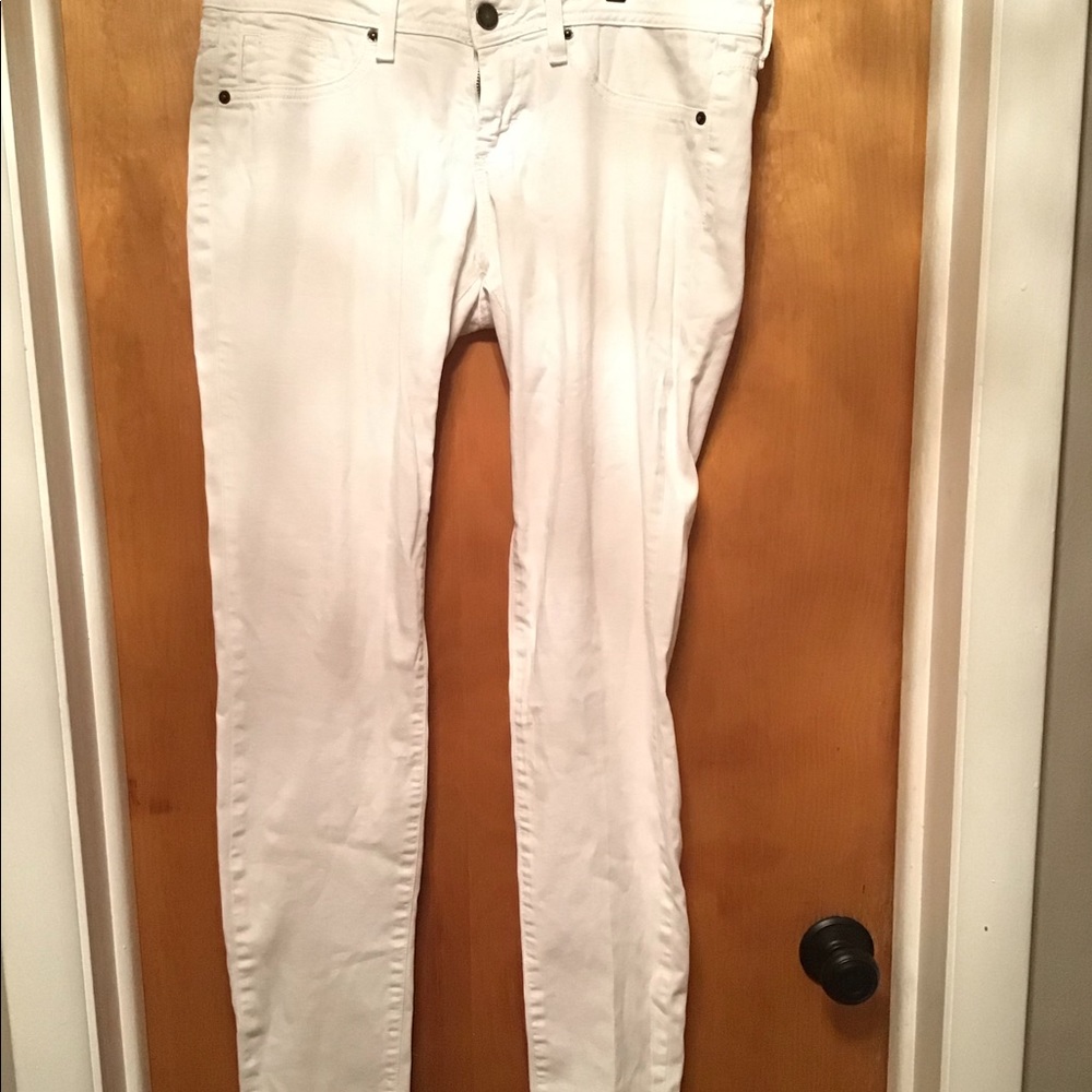 Bebe white stretch jeans